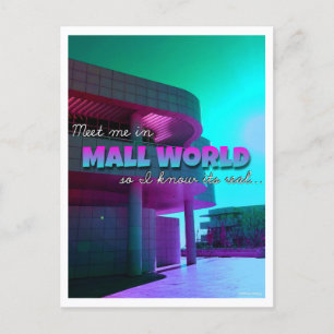 "Treffe mich in.." Mall World Postkarte 