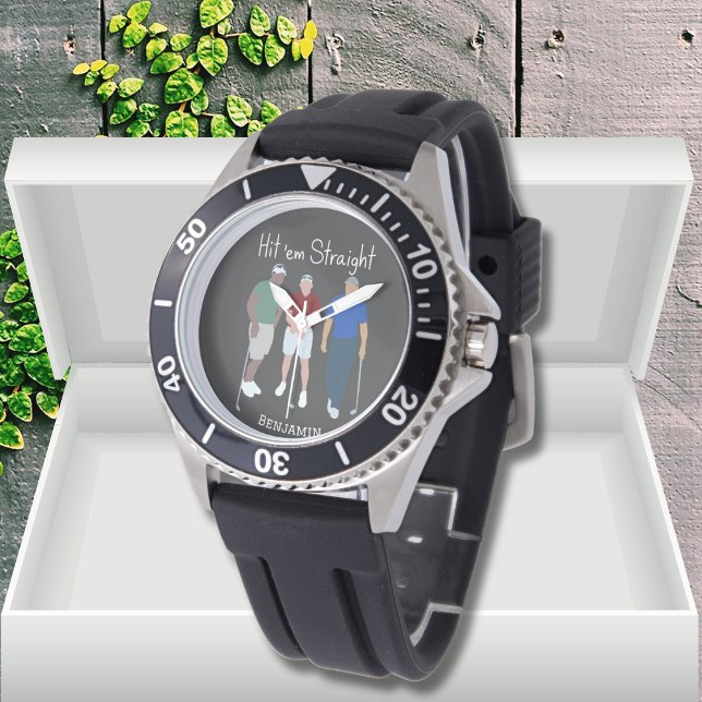 Treffe sie direkt digitale Golfers Custom Armbanduhr (Von Creator hochgeladen)
