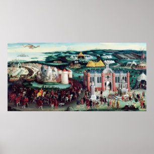 Treffen auf dem Feld des Goldenen Tuchs Poster