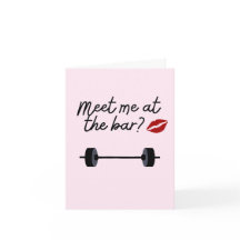 Treffen auf der Bar Funny Gym Valentine's Day Card