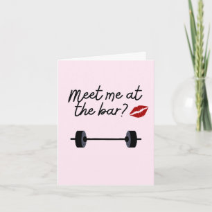 Treffen auf der Bar Funny Gym Valentine's Day Card Karte