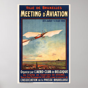 Treffen der D' Aviation Belgium Brussels Aircraft  Poster
