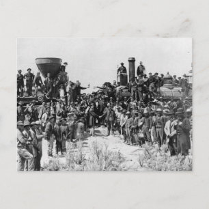 Treffen der Schienen - Promontory Point Utah 1869 Postkarte