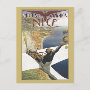 Treffen der Vintage-Luftfahrt Nizza Frankreich Anz Postkarte