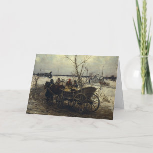 Treffen des Zugs Feiertagskarte