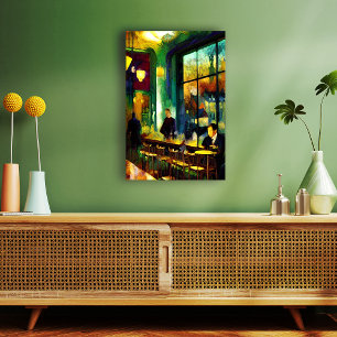 Treffen im Café Leinwanddruck