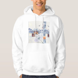Treffen im Tempel: Der Seidenschirm Hoodie