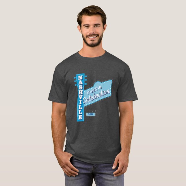 Treffen-in der dunklen T Nashville-Männer T-Shirt (Vorne ganz)