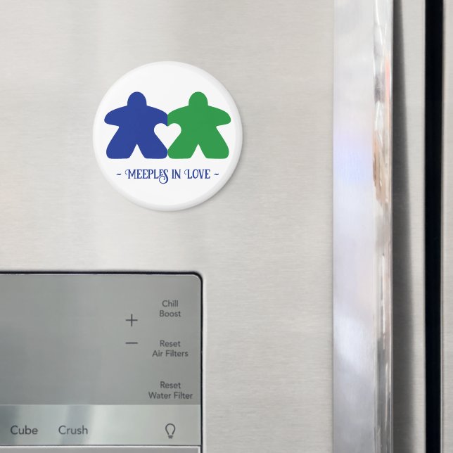 Treffen in Liebe, Blue & Green Magnet (In Situ (Kühlschrank))