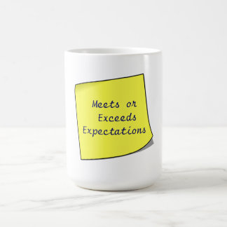 Treffen oder übersteigt Erwartungs-klebrige Tasse