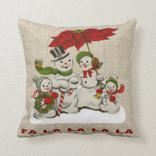 Treffen Sie das lustige, die Schneefamilie… Kissen
