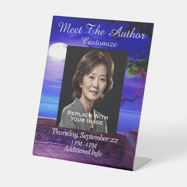 Treffen Sie den Autor Moonlight Water Sockelschild (Vorderseite)