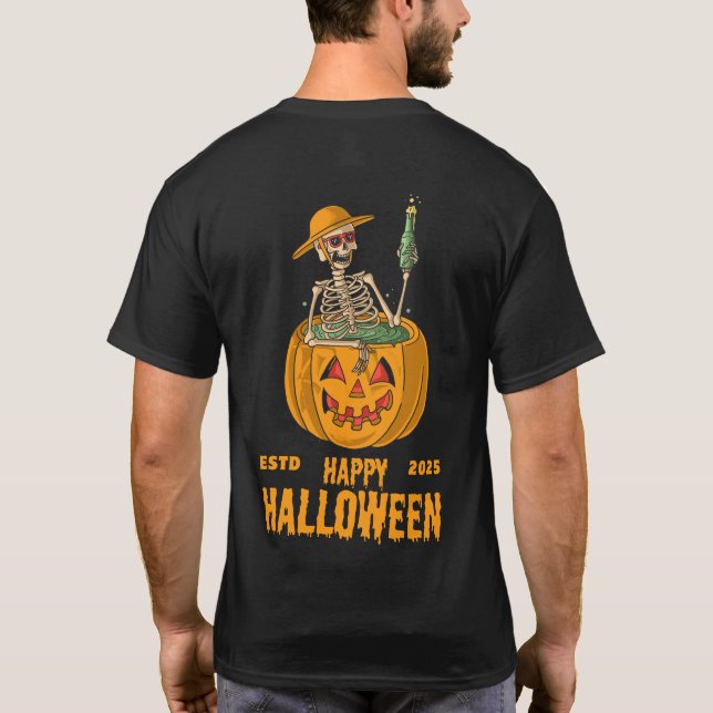 Treffen Sie die Halloween-Monster im Dunkeln T-Shirt (Rückseite)