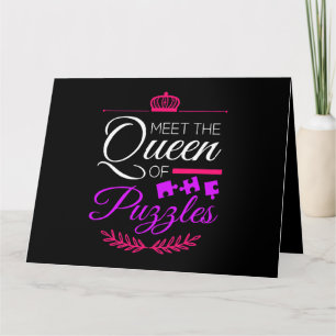 Treffen Sie die Königin von Puzzles Queen Puzzle K Karte