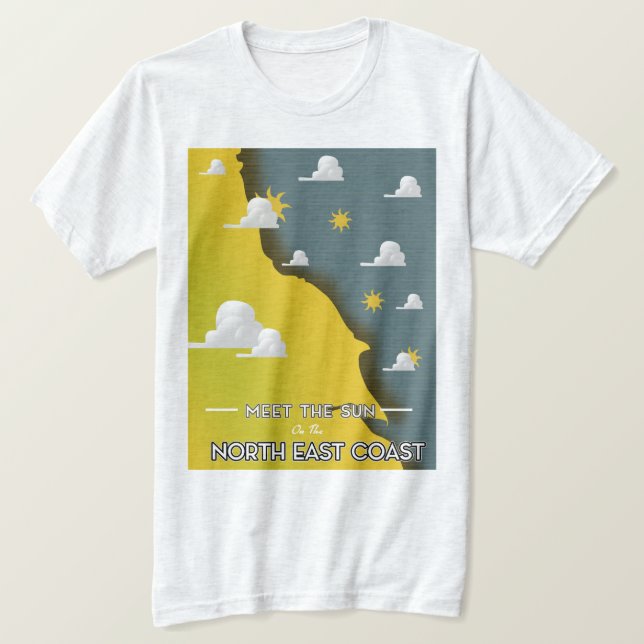 Treffen Sie die Sonne an der Nordostküste T-Shirt (Design vorne)