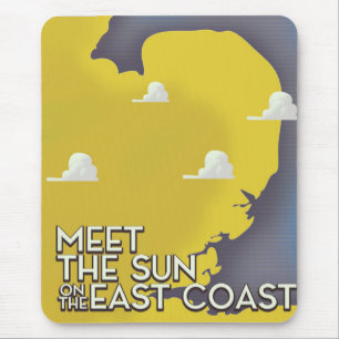 Treffen Sie die Sonne der Ostküste Vintages Bahnpl Mousepad