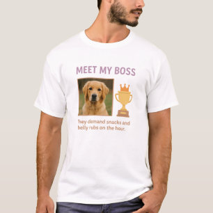 Treffen Sie mein Boss- Funny Custom Pet Foto T-Shirt