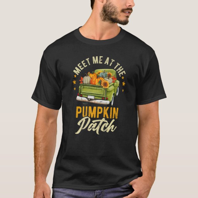 Treffen Sie mich am Pumpkin Patch Lieferwagen Fall T-Shirt (Vorderseite)