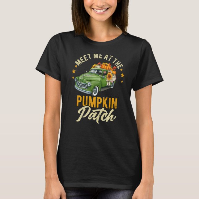 Treffen Sie mich am Pumpkin Patch Lieferwagen Fall T-Shirt (Vorderseite)
