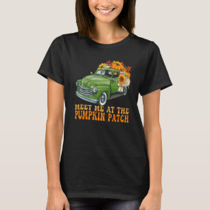 Treffen Sie mich am Pumpkin Patch Retro Groovy Fal T-Shirt