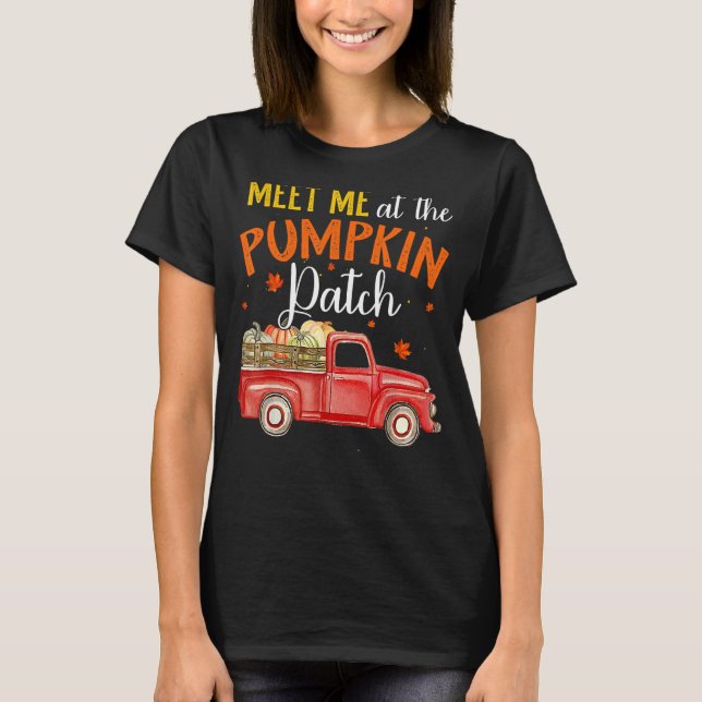 Treffen Sie mich am Pumpkin Patch T-Shirt (Vorderseite)