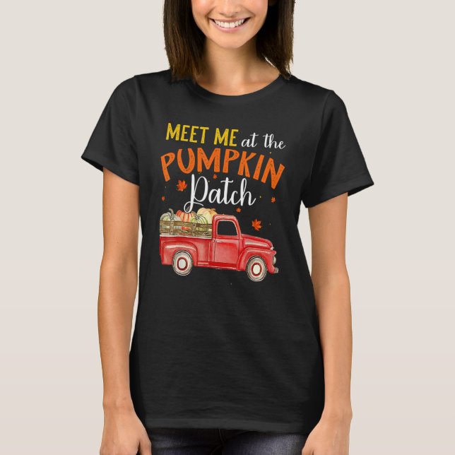 Treffen Sie mich am Pumpkin Patch T-Shirt (Vorderseite)