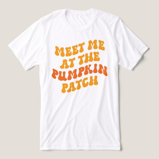 Treffen Sie mich am Pumpkin Patch Tri-Blend Shirt (Design Vorderseite)
