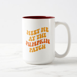 Treffen Sie mich am Pumpkin Patch Zweifarbige Tasse