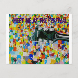 Treffen Sie mich auf dem Festival Postkarte