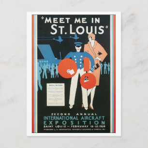Treffen Sie mich auf der St. Louis Int'l Aircraft Postkarte