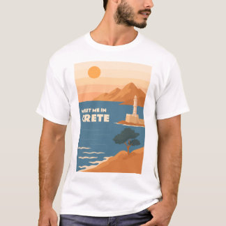 Treffen Sie mich auf Kreta: Minimalistischer Leuch T-Shirt