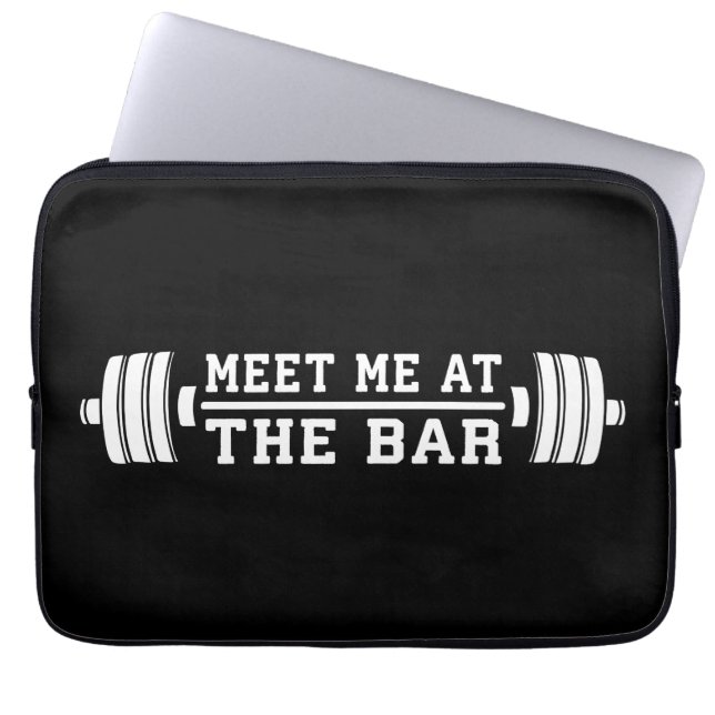 Treffen Sie mich im Bar - Barbell - Workout Laptopschutzhülle (Vorderseite)