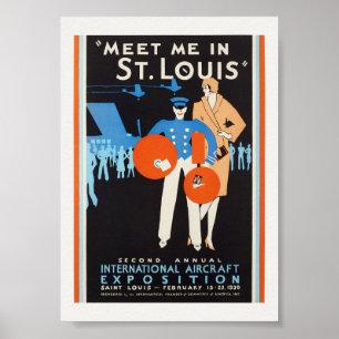 Treffen Sie mich im Vintage Poster St. Louis 1930