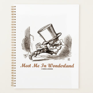 Treffen Sie mich im Wunderland Verrückter Hutmache Planer