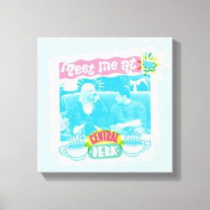 Treffen Sie mich im zentralen Perk Neon Graphic Leinwanddruck