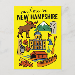 Treffen Sie mich in den New Hampshire Mountains Re Postkarte