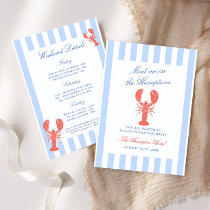 Treffen Sie mich in der Hamptons Lobster Bachelore Einladung