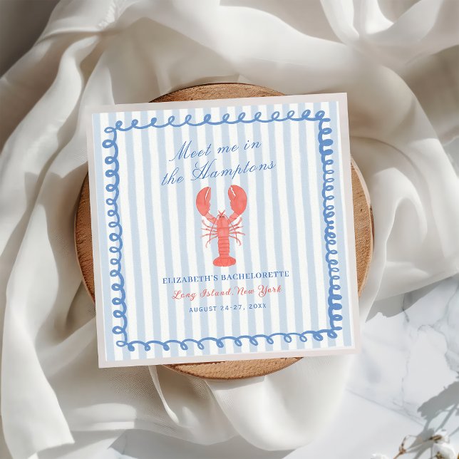Treffen Sie mich in Hamptons Bachelorette Napkins Serviette (Von Creator hochgeladen)