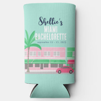 Treffen Sie mich in Miami Bachelorette Can Cooler Selters Dosenkühler