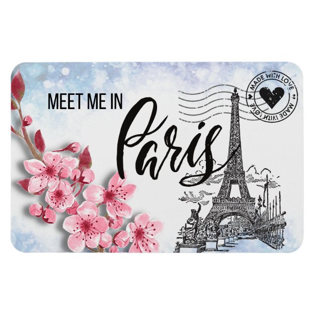 Treffen Sie mich in Paris 4"x6" Magnet (Horizontal)