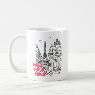 Treffen Sie mich in Paris – Eiffelturm Kaffeetasse