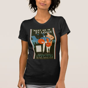Treffen Sie mich in St. Louis Vintage Travel Poste T-Shirt