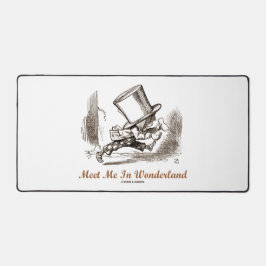 Treffen Sie mich in Wonderland Mad Hatter Running Schreibtischunterlage