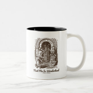 Treffen Sie mich in Wunderland Königin Alice Frog  Zweifarbige Tasse