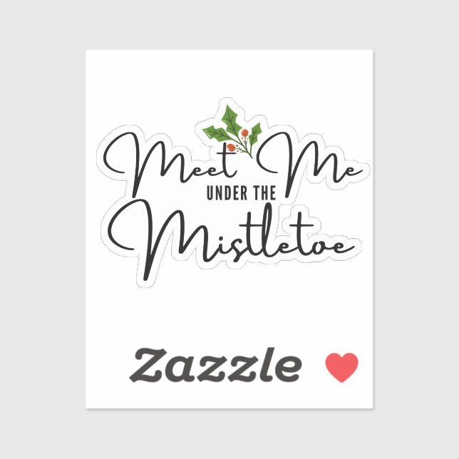 Treffen Sie mich unter dem festlichen Aufkleber fü (Blatt)