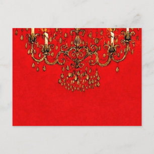 Treffen Sie mich unter dem Kronleuchter ~ Postkart Postkarte