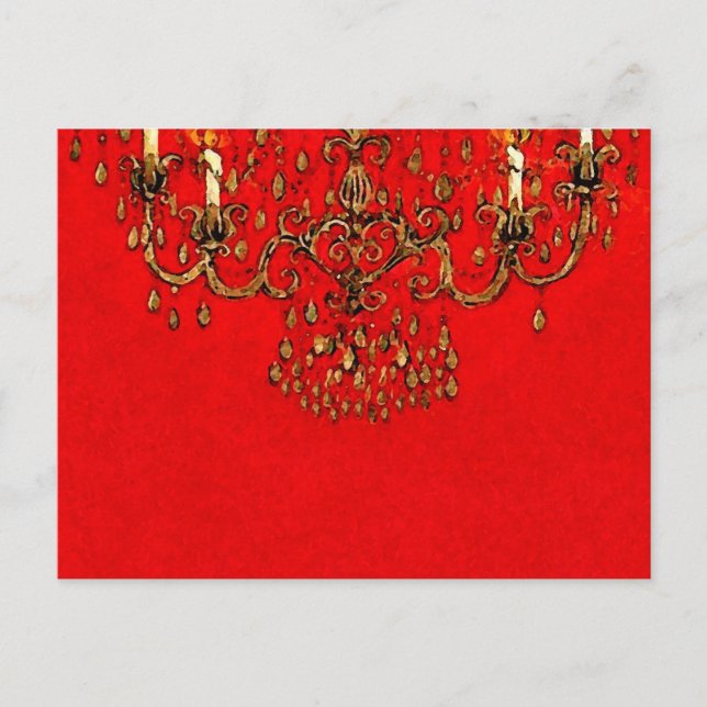 Treffen Sie mich unter dem Kronleuchter ~ Postkart Postkarte (Vorderseite)