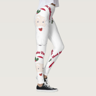 Treffen Sie mich unter dem Mistletoe Vintag Santa Leggings
