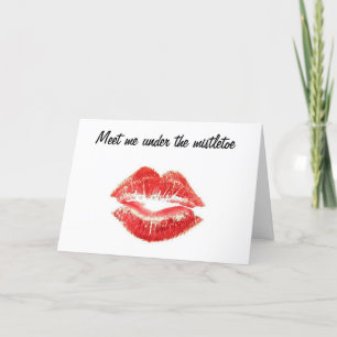 TREFFEN SIE MICH UNTER DEM MISTLETOM FEIERTAGSKARTE