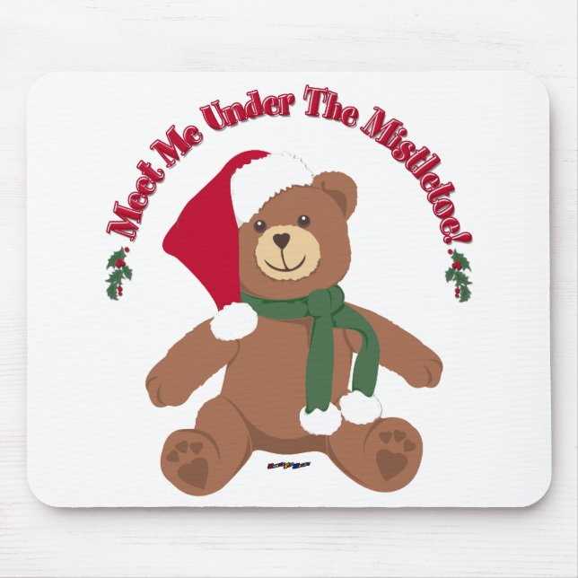 Treffen Sie mich unter dem Mistleton! Christmas Te Mousepad (Vorne)